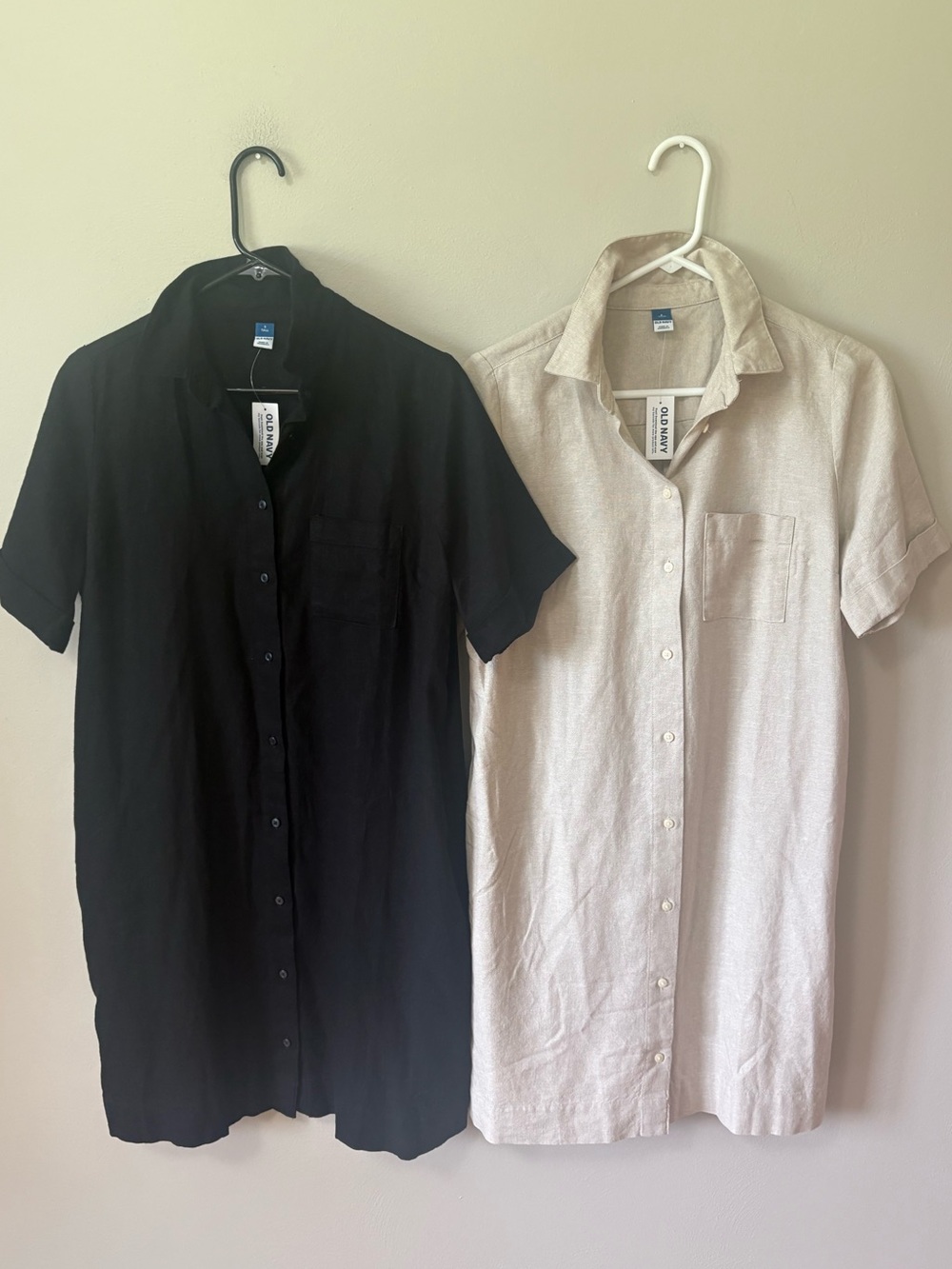 NWT Old Navy Linen Blend Shirt Dresses Small Tall